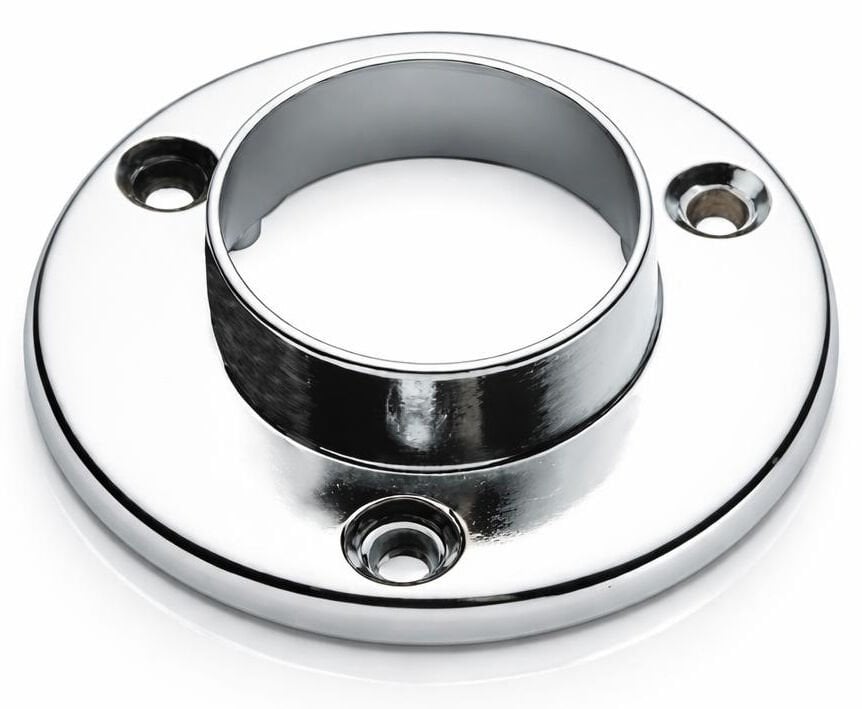 YUVARLAK BORU ASKI FLANŞI - 25 mm - KROM