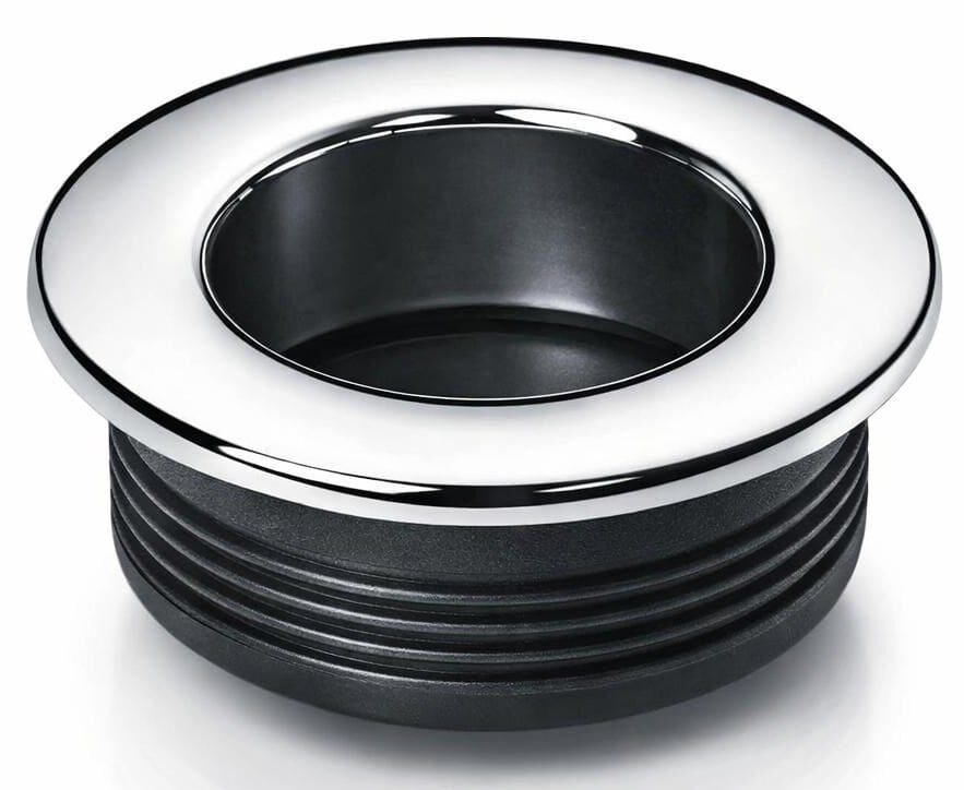 YUVARLAK GÖMME KULP - KROM